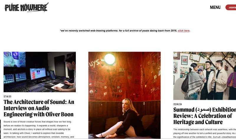 Pure Nowhere interview feature